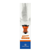 Storz & Bickelin alkuperäinen 3 metrin rulla läpinäkyvää VOLCANO Balloon -höyrystinmateriaalia Solid Valve -järjestelmään, rullattuna valkoiselle rullalle.