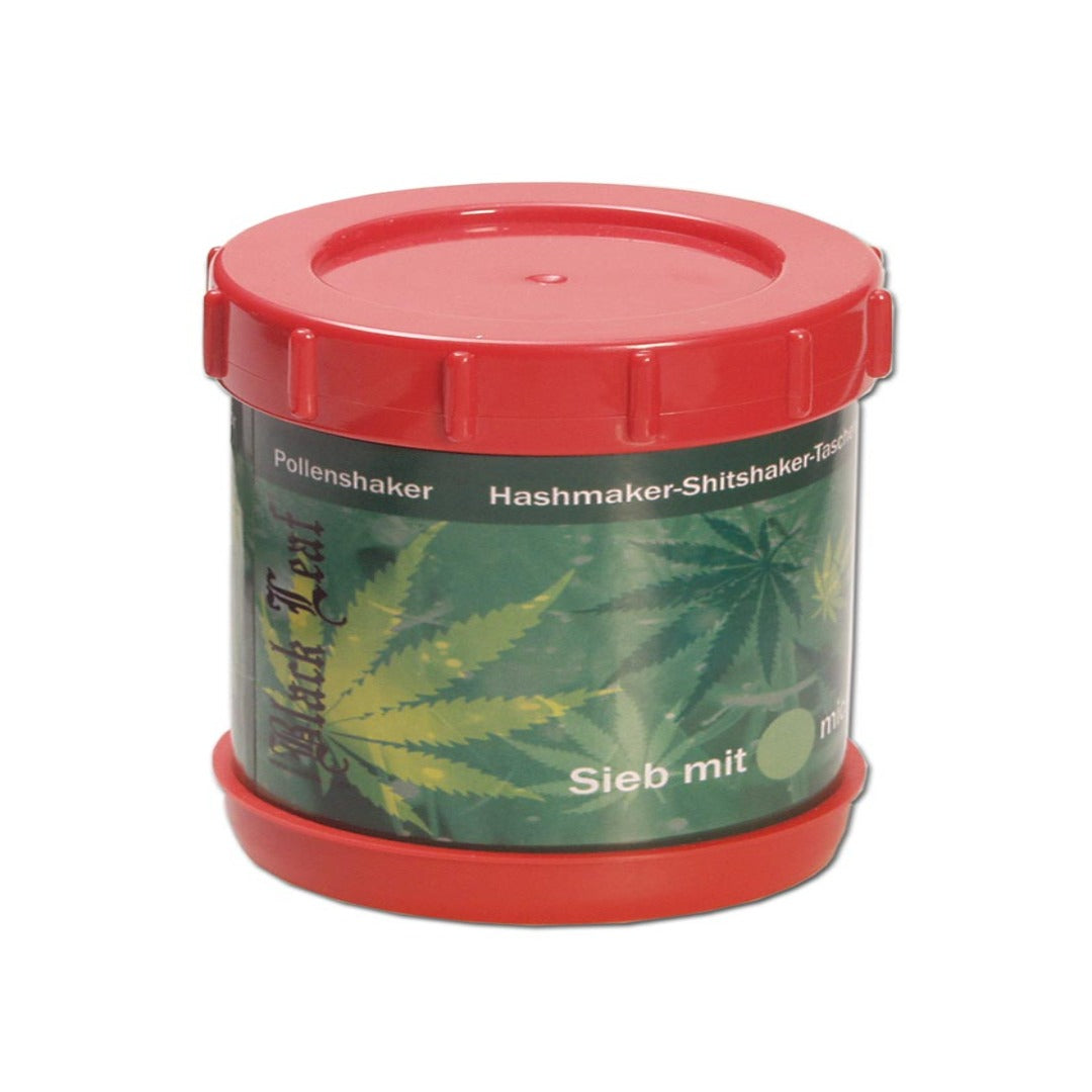 Kuvitteellinen Shitshaker-laitteen kuva, joka symboloi stressin ja vastoinkäymisten ravistelua pois positiivisen asenteen avulla.